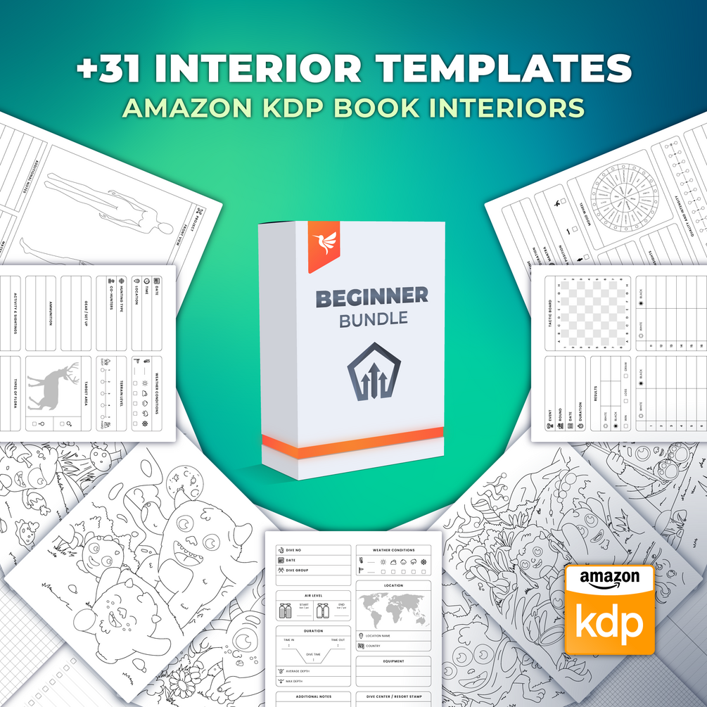 +31 Free Low Content Book and Coloring Book Interior Templates for