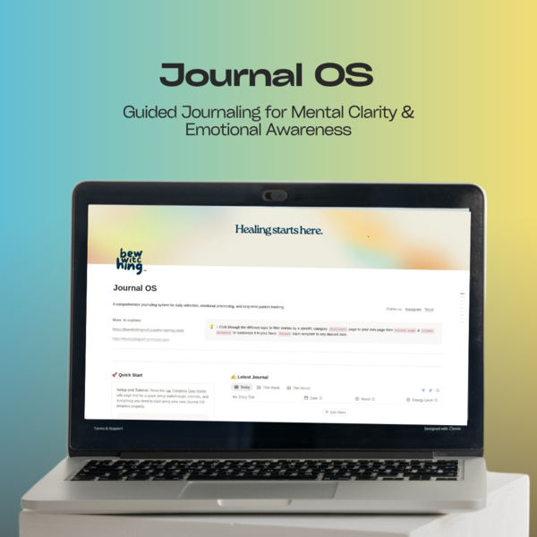 [Notion Template 2026] Journal OS: All-in-One Guided Journaling System for Emotional Tracking & Self-Reflection