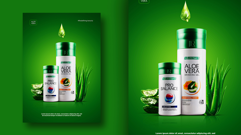 Aloe vera poster design photoshop