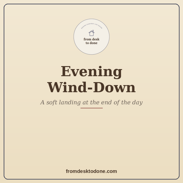 Evening Wind-Down printable