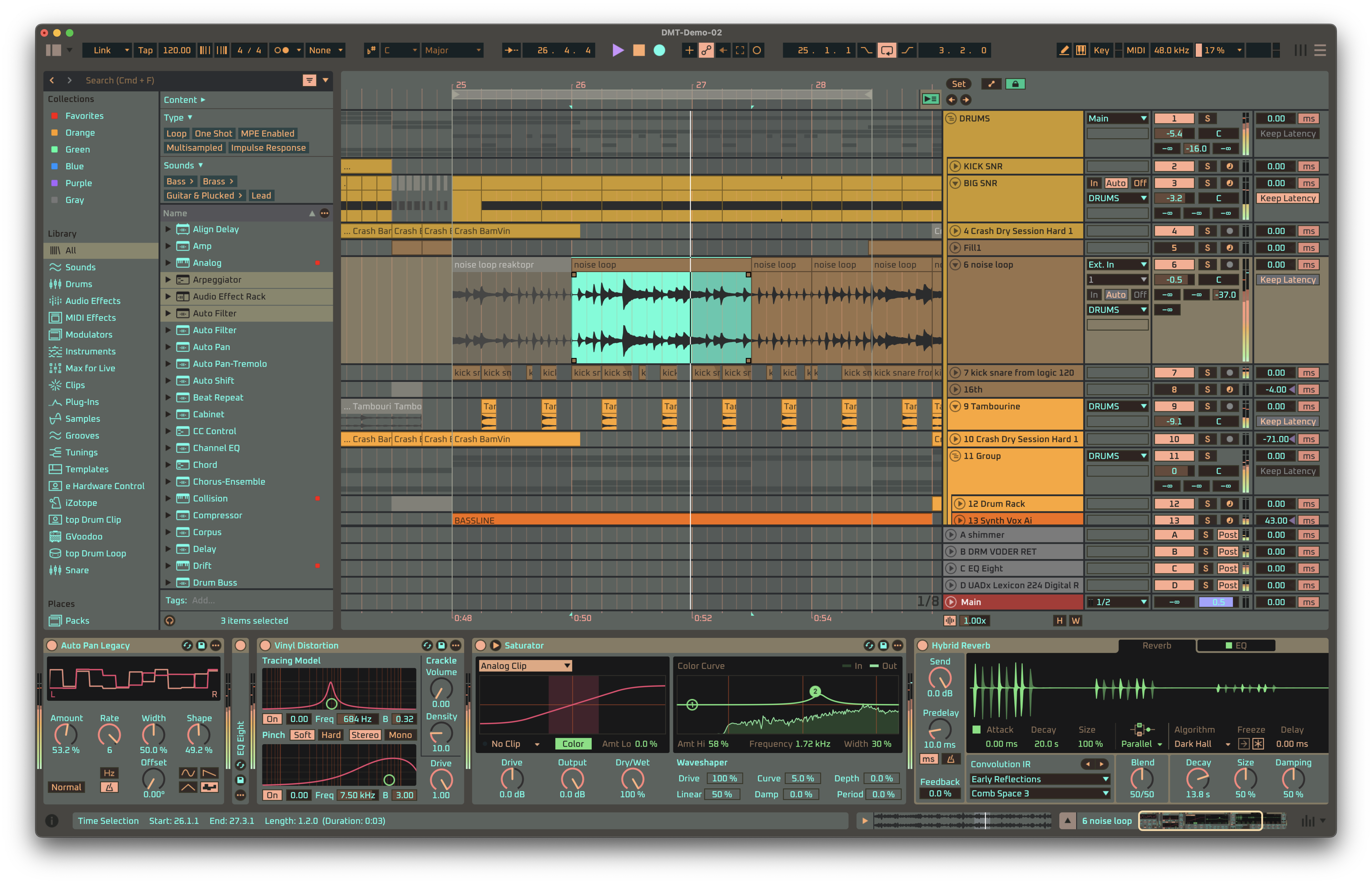 Ableton Live using a Deafman theme
