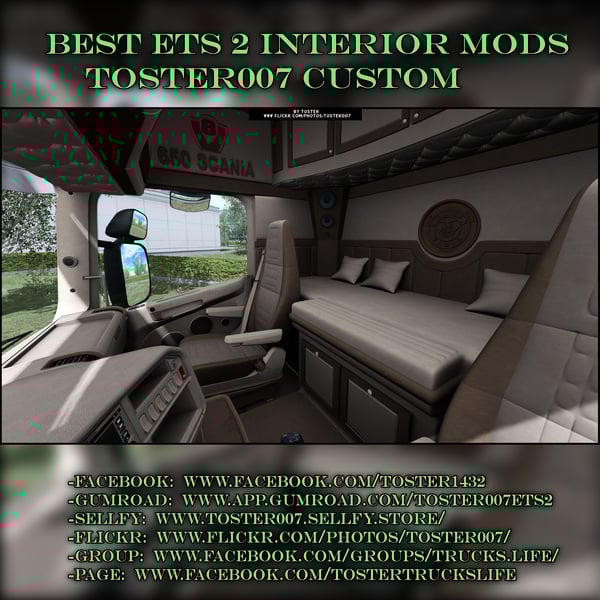Interior Scania by RJL V888 ETS 2 #22 by Toster007