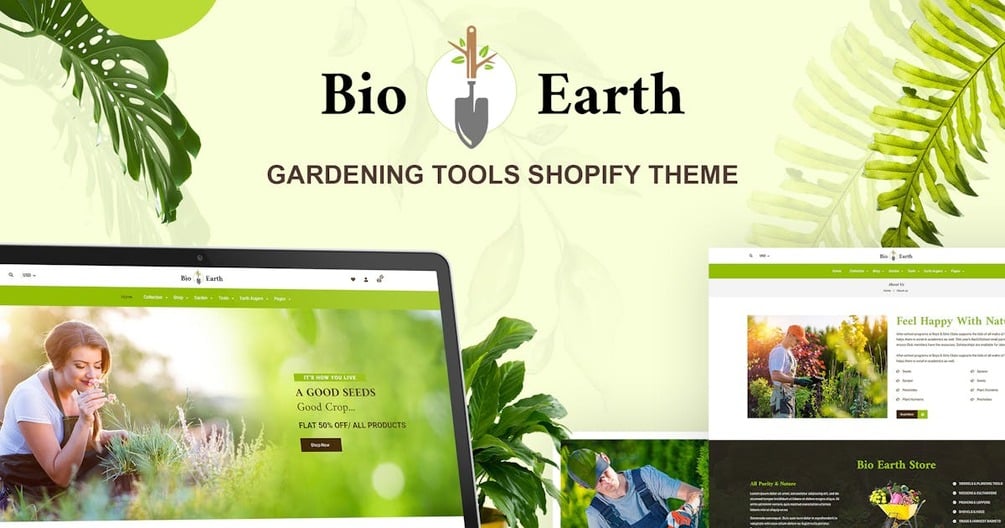 BioEarth - Garden Plants & Tools Shopify Theme