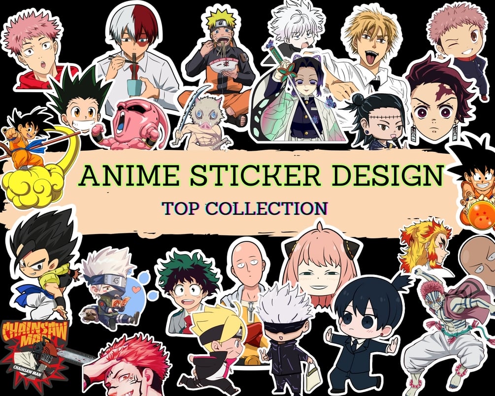 ANIME STICKER DESIGN Bundle, Best Sticker Design All Anime Design, Png , Specially- Anime Sticker.