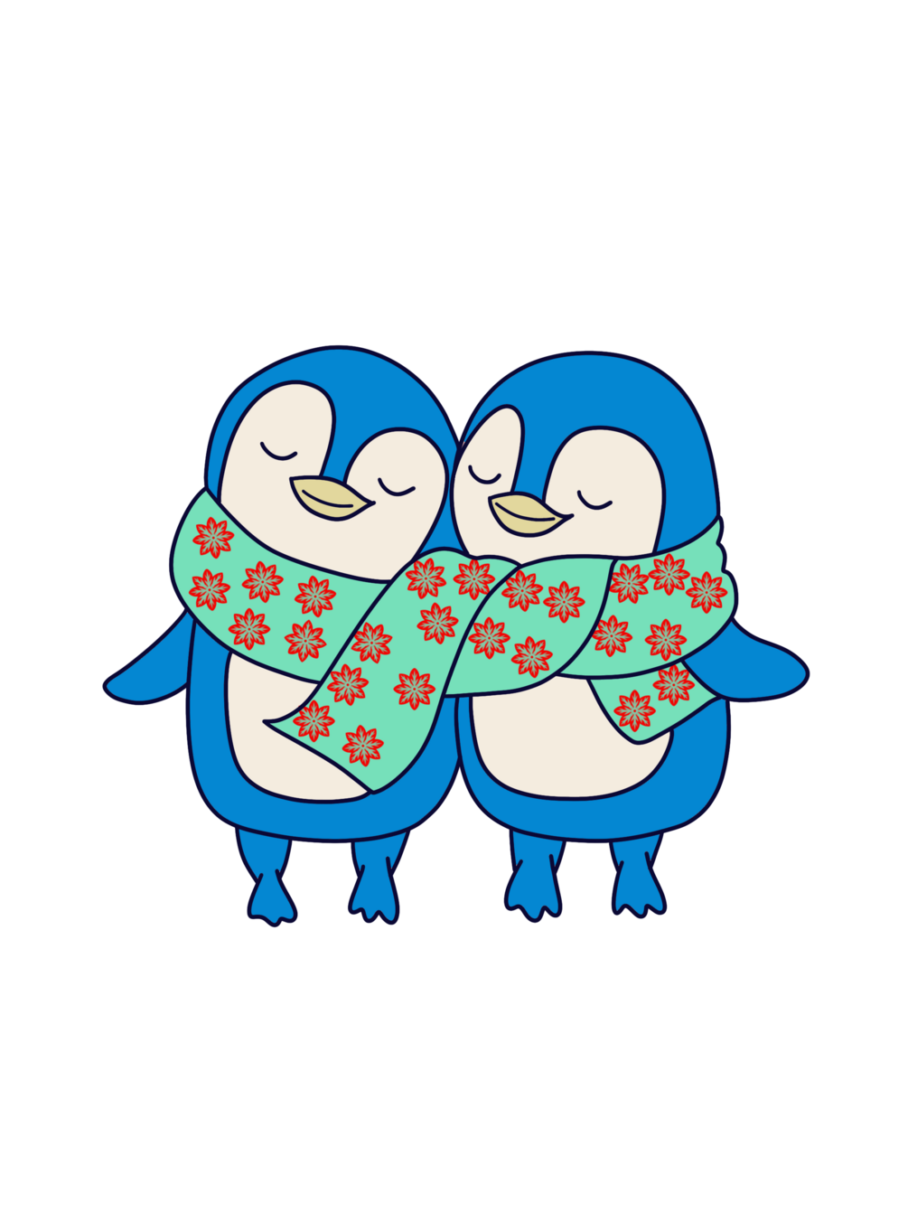 penguins-penguin-couple-light-blue-sticker-3-x-3