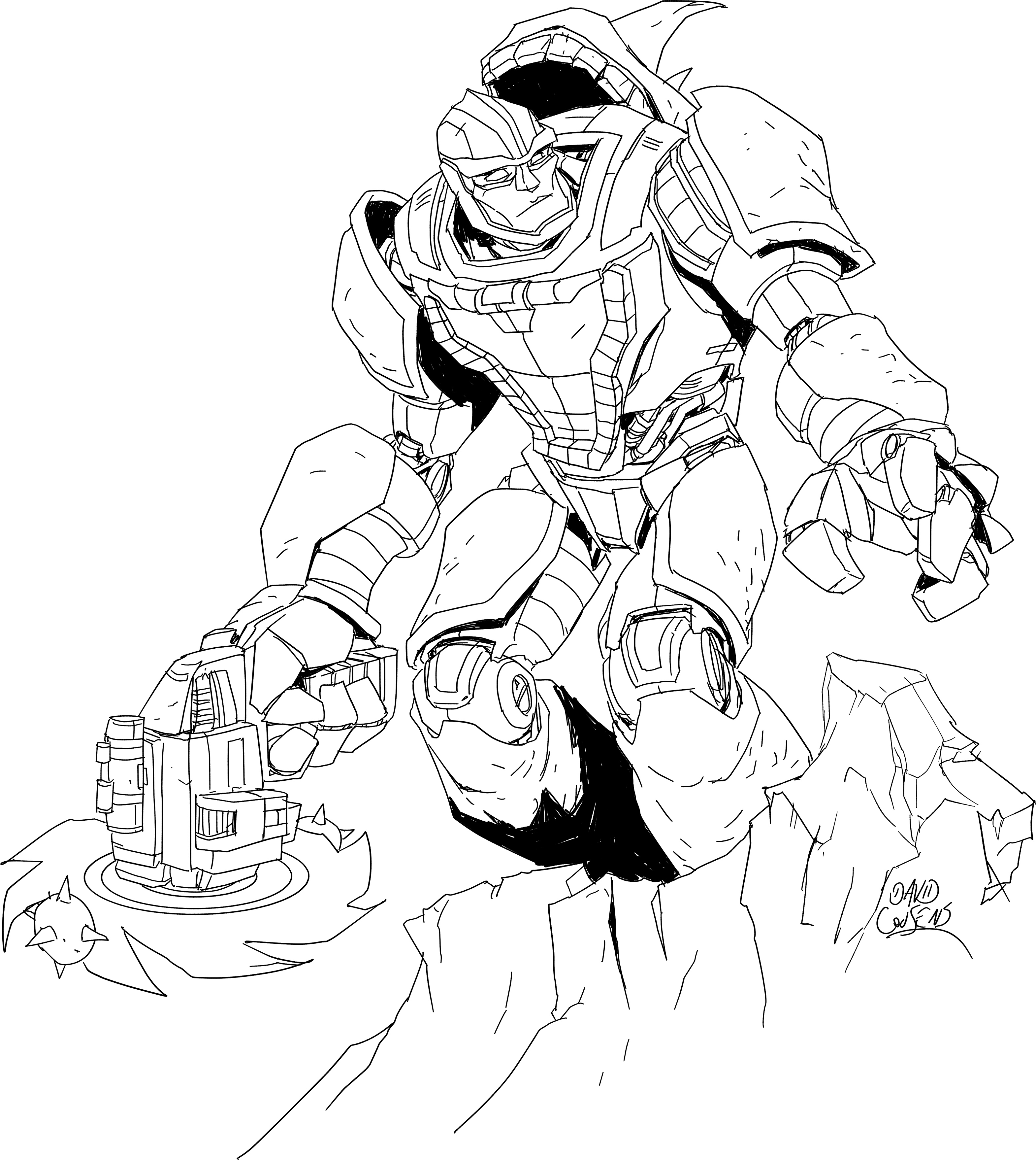 FREE Transformers Line Art for colouring practice