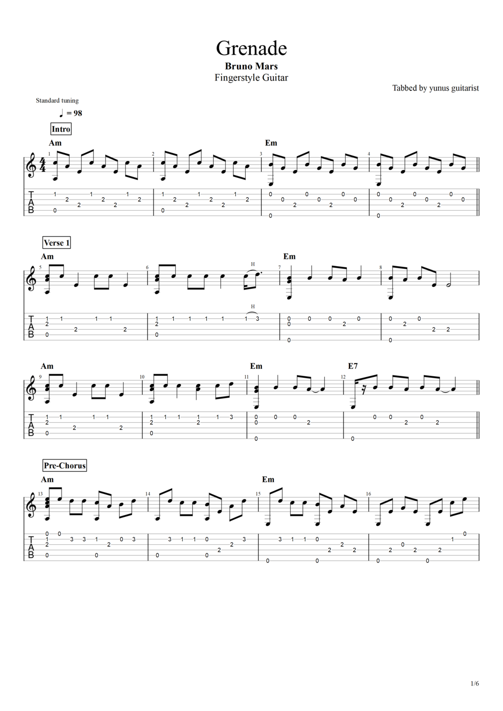 TAB Grenade Bruno Mars