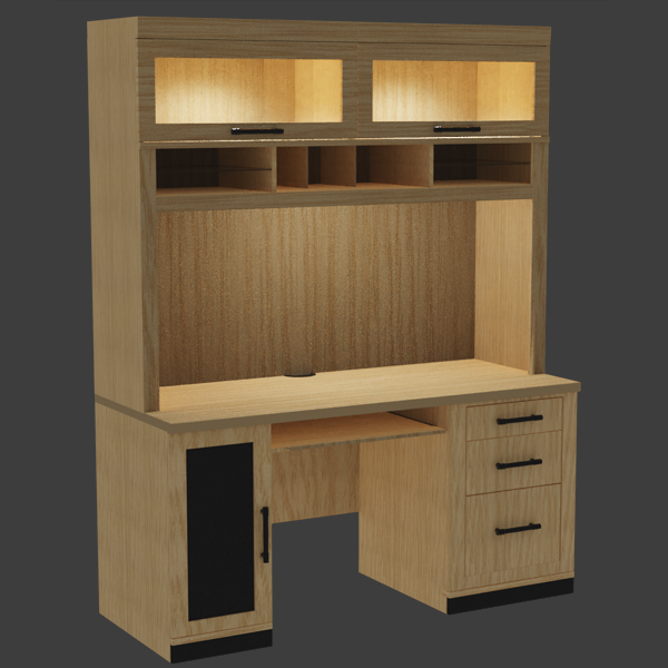Sauder Desk Hutch Oak