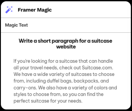 Framer Plugin