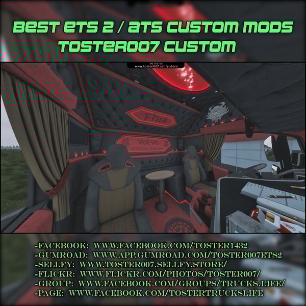 Interior Volvo FH5 FH6 Viking Style ETS 2 #9 OTHER COLORS by Toster007