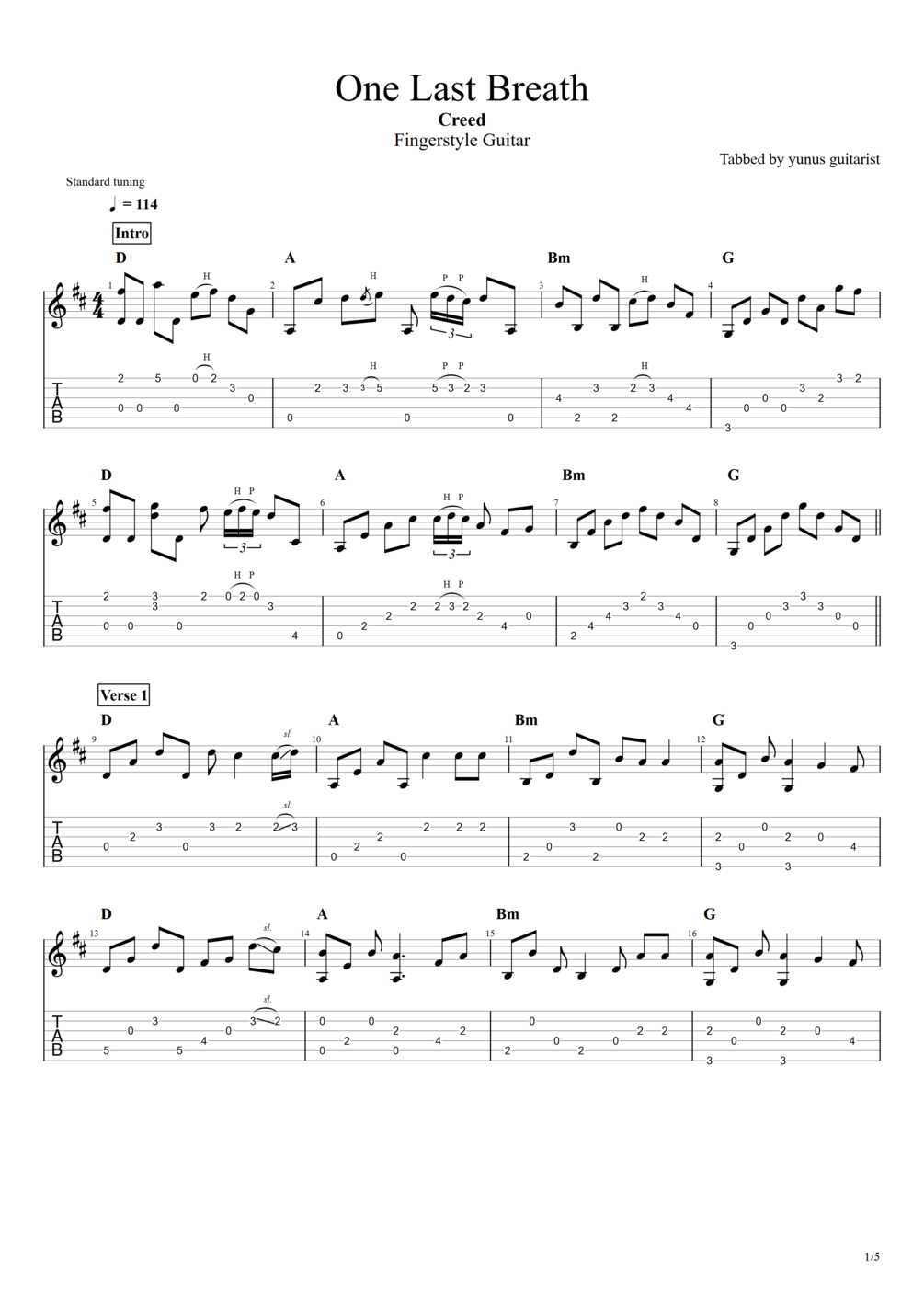 one last breath guitar chords