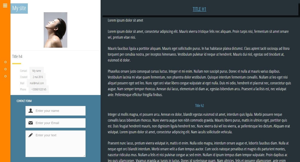 Template html5 gratuit responsive Zu