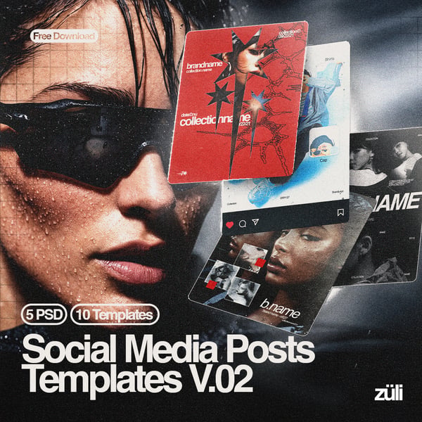 Free 10 Social Media Posts Templates Vol.02