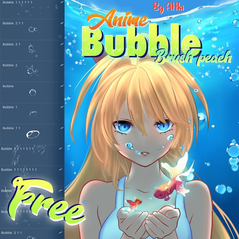 Free anime bubble brushset(for Procreate 5)!