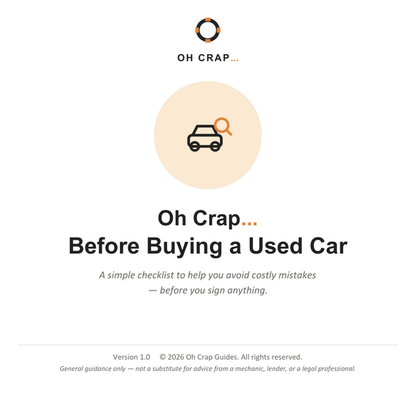 Before Buying a Used Car cover