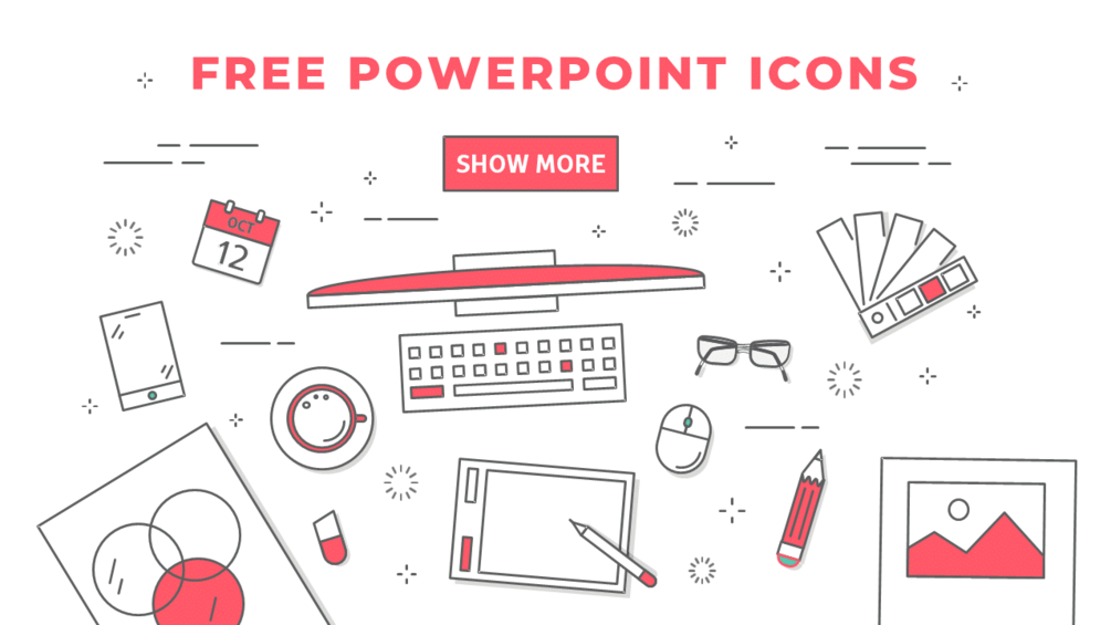 10 Icon and Elements Powerpoint Template with 250 Free Basic Icons!