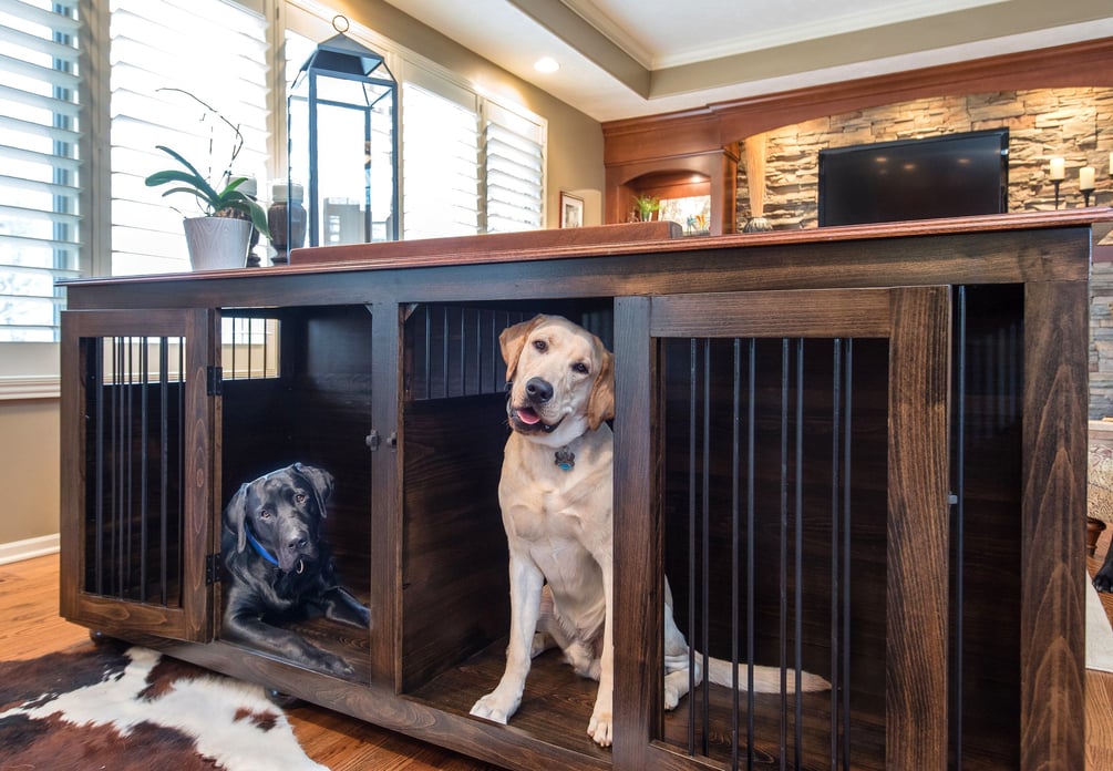 Custom Large Double Dog Crate