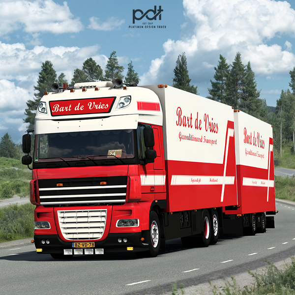 DAF XF 105 + Trailer "Bart De Vries" by PlatinumDesignTruck