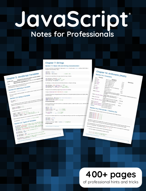 JavaScript Notes for Professionals
