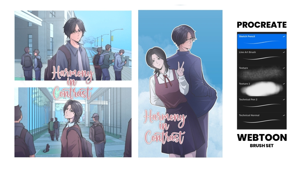 toon Anime Brush for Procreate + Timelapse Video