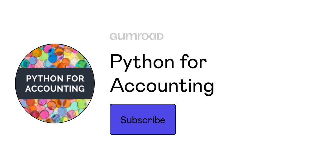 Python for Accounting