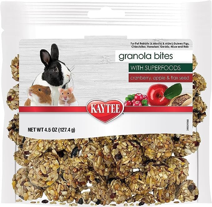 Kaytee Granola Bites with Superfoods Cranberry, Apple and Flax for Rats