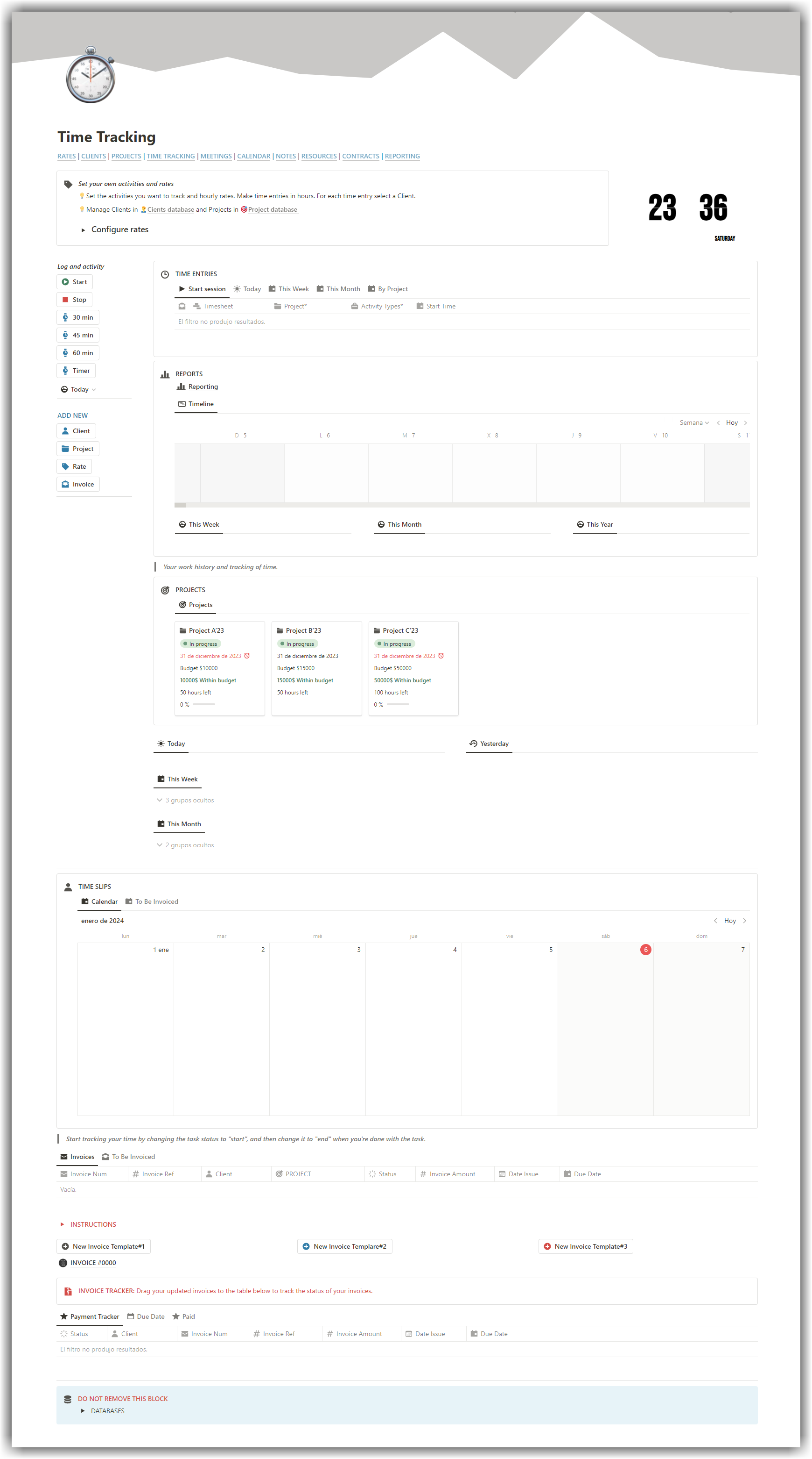 Time tracking