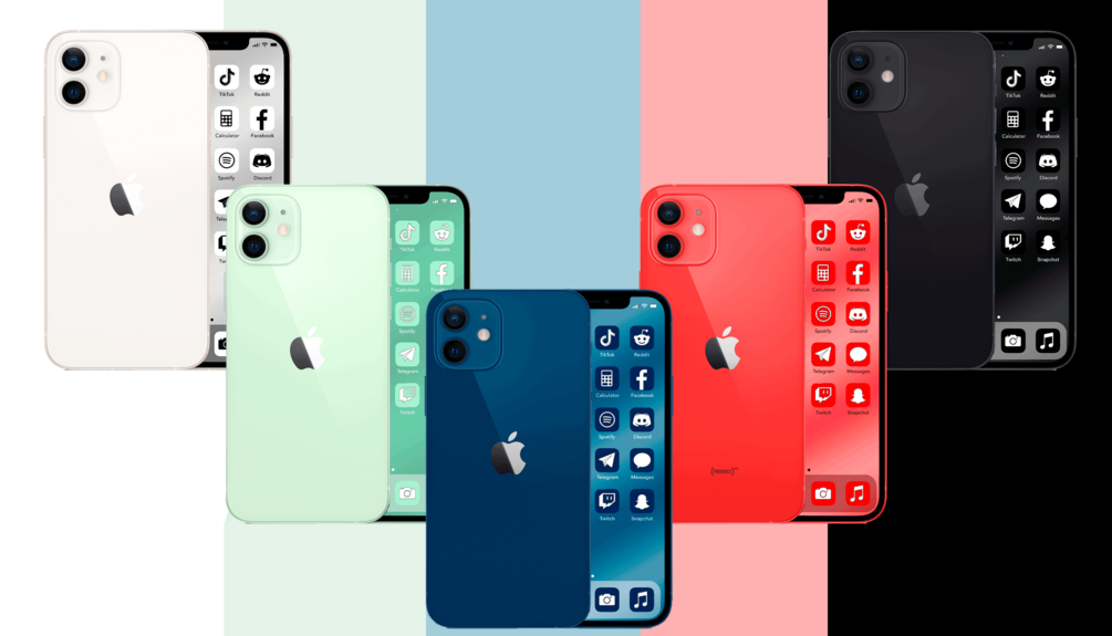 Iphone 12 Color Inspired Icon Pack