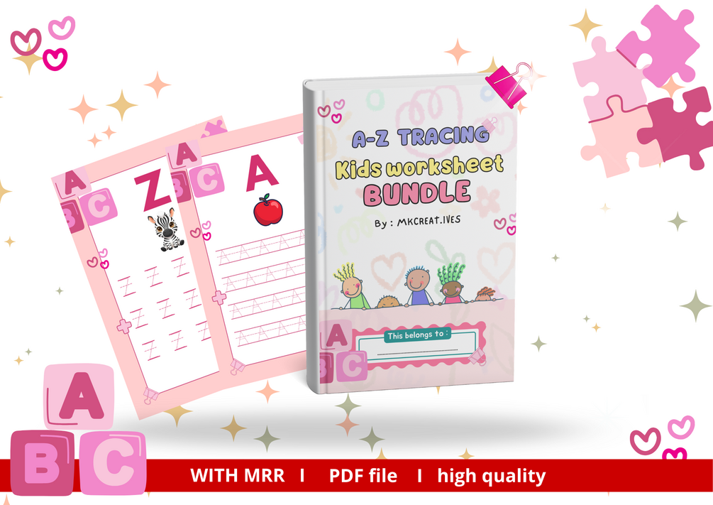 A–Z Alphabet Tracing Worksheets Preview