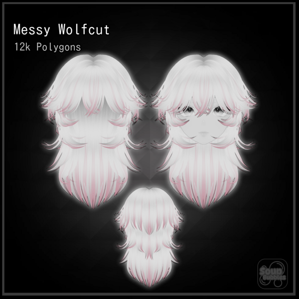 Wolf Cut Hair - Free VRChat Asset