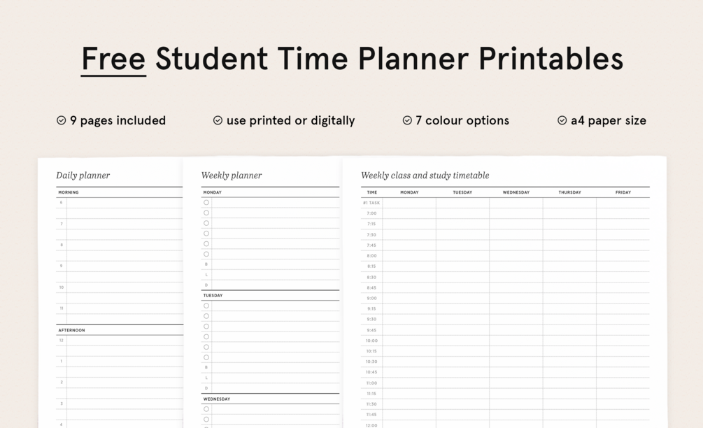 Weekly Homework Planner {FREE PRINTABLE}