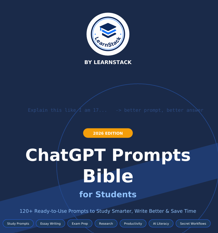 ChatGPT Prompts Bible for Students 2026 Edition – 120+ Ready-to-Use Study Prompts preview image 2