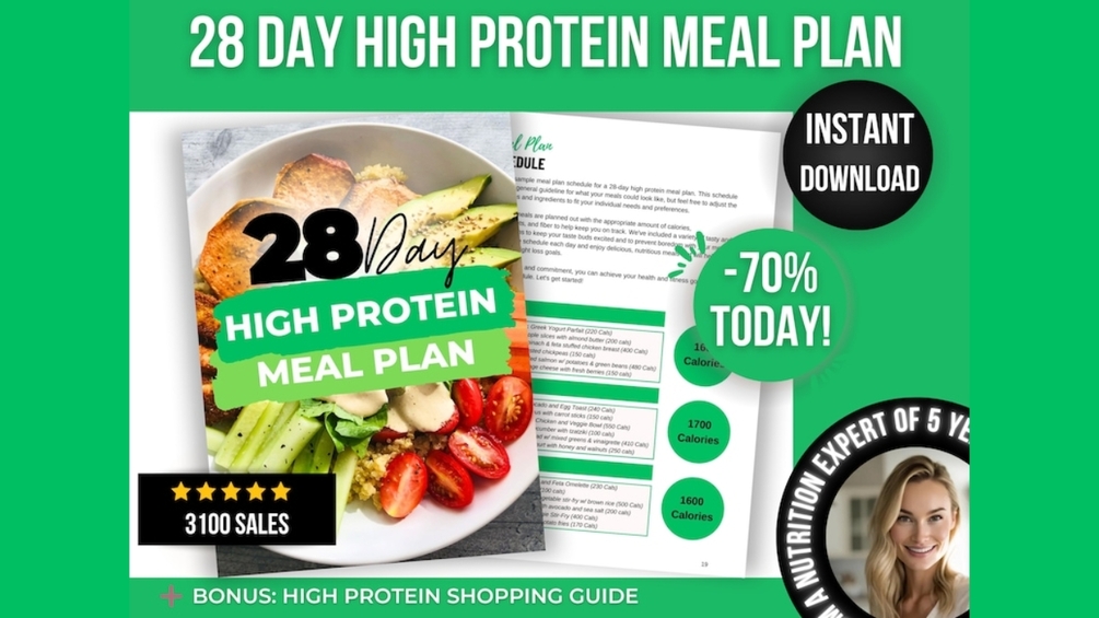High Protein Meal Plan For Weight Loss and Muscle Gain, High Protein