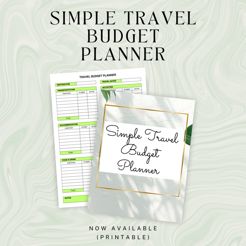 Simple Travel Budget Planner (Printable)