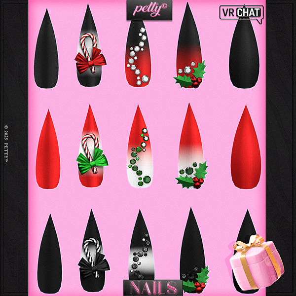 148 ꒰ა 🎀🎄 ໒꒱ DAY 16 ADVENT CALENDAR SPECIAL | CHRISTMAS NAILS 🎀🎄 by PETTY STORE©