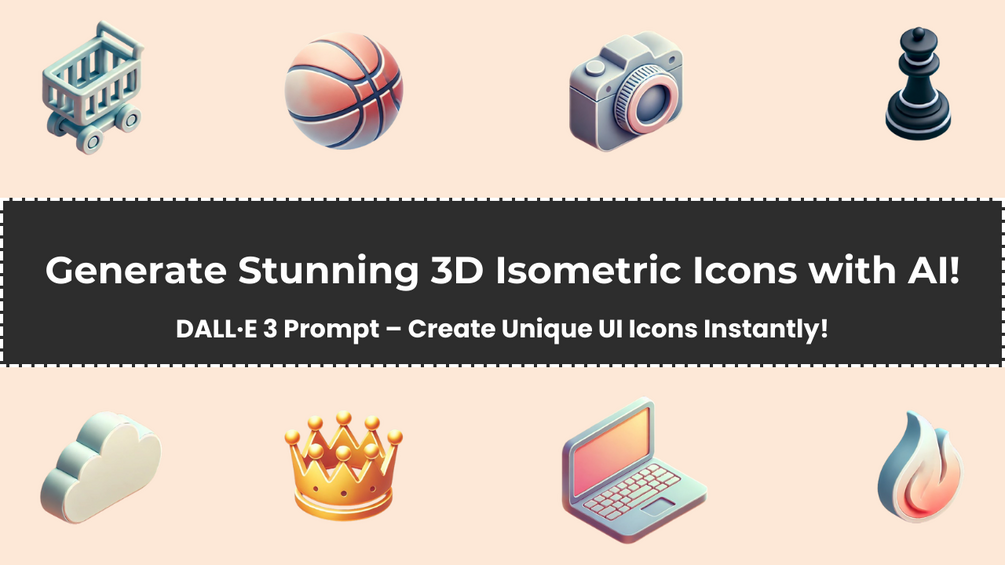 Icon Prompt for DALL·E 3 – 3D Isometric Icon Generator thumbnail