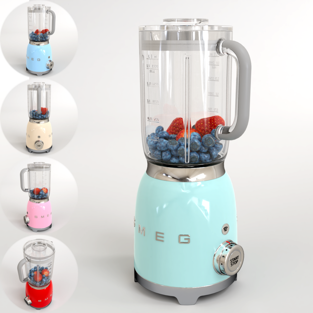 Smeg Blender 50's Retro style - 3d model (blender, cycles)