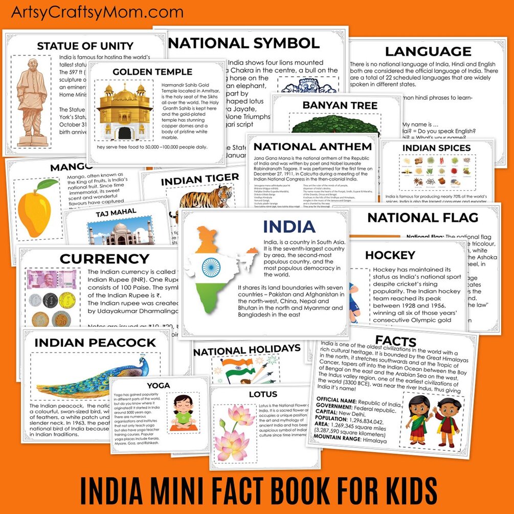ALL ABOUT INDIA COUNTRY FACT BOOK FOR KIDS