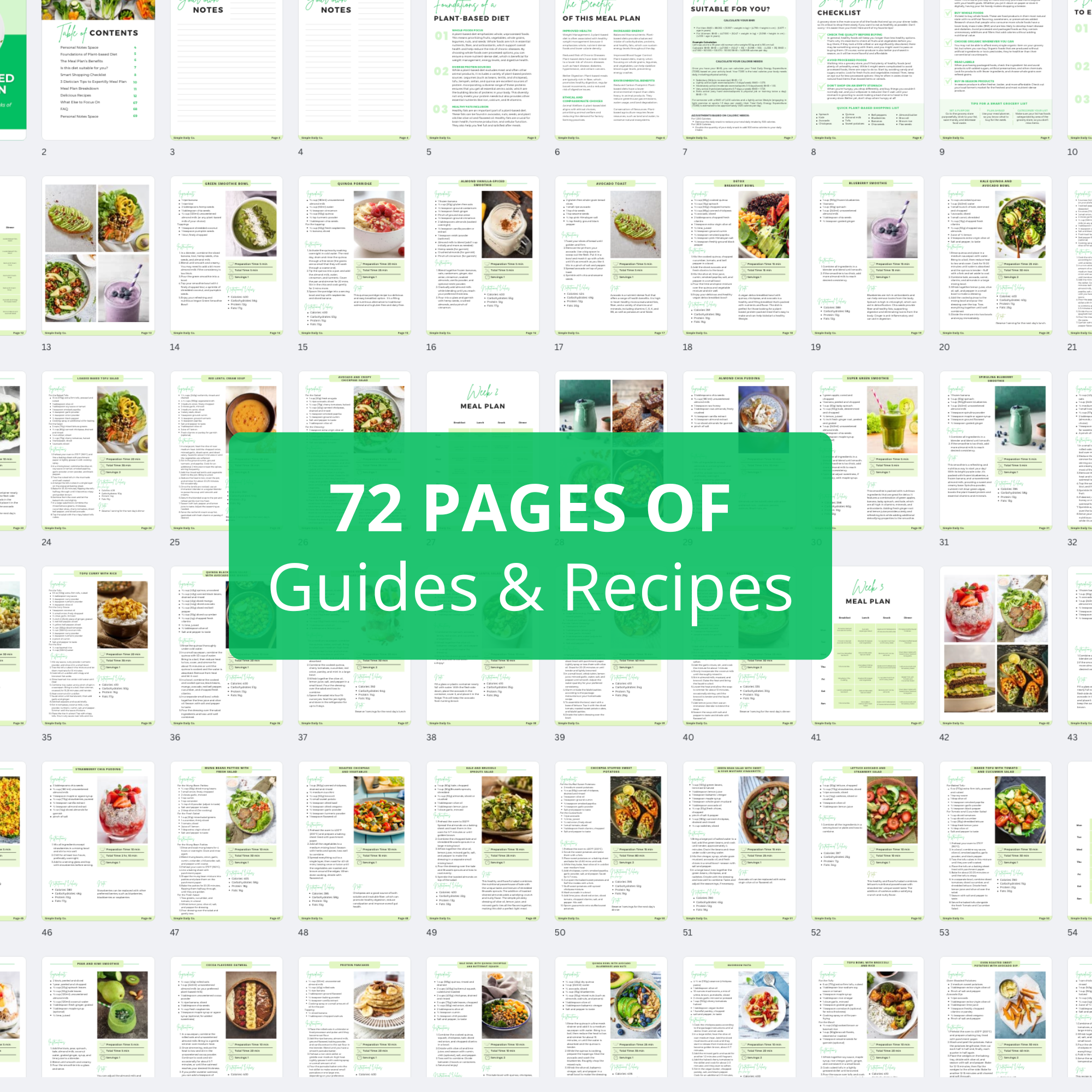 Recipe preview grid