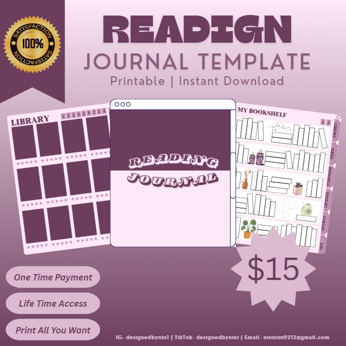 Reading Journal Template Preview