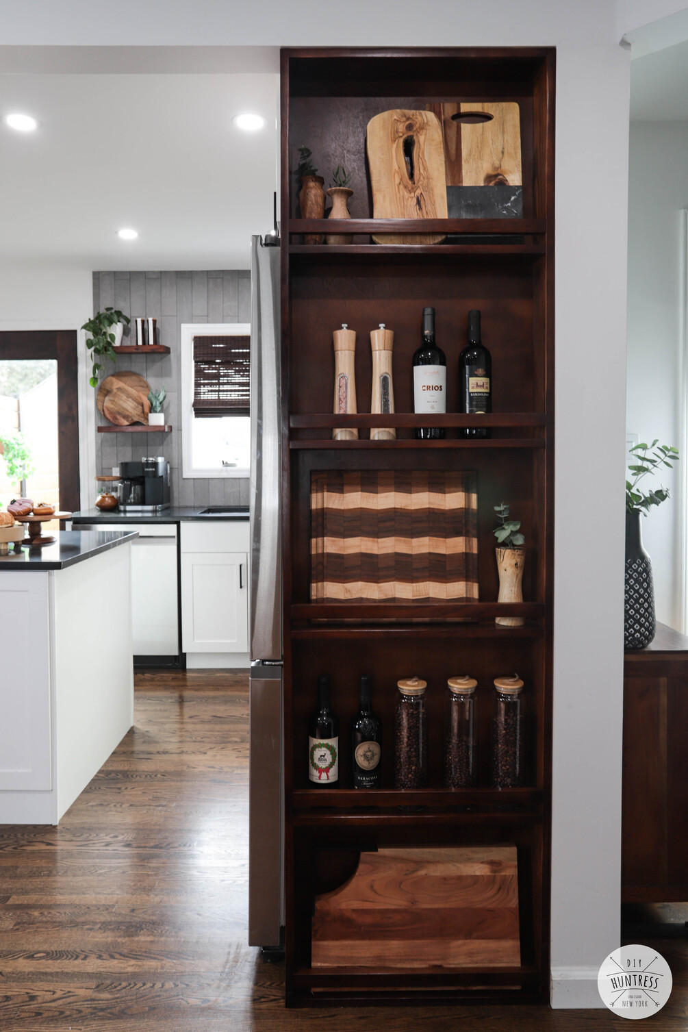 DIY Easy Storage Shelf (For The Side Of My Fridge)! - DIY Huntress