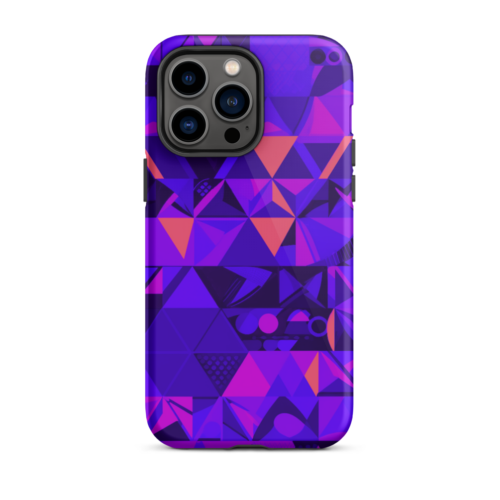 Fuchsia Geometry iPhone Tough Case Bold and Vibrant Geometric Shapes