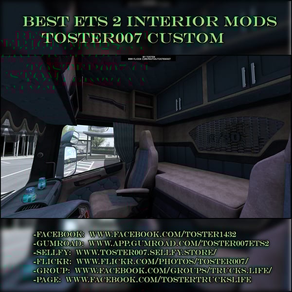 Interior Scania RJL V8 ETS 2 #15 by Toster007