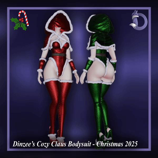 Dinzee’s Cozy Claus Bodysuit - Christmas 2025 (Gumroad)
