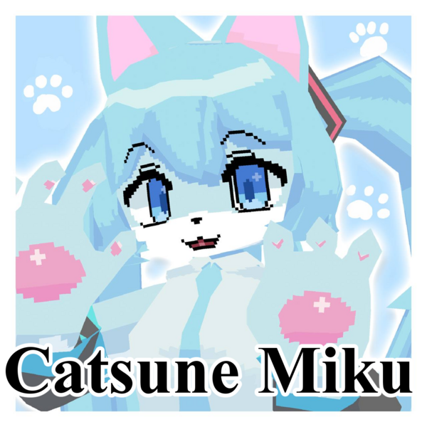 Poly Pixel Catsune Miku