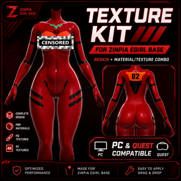 VRChat Zinpia Egirl Base Bodysuit Outfit 1 preview