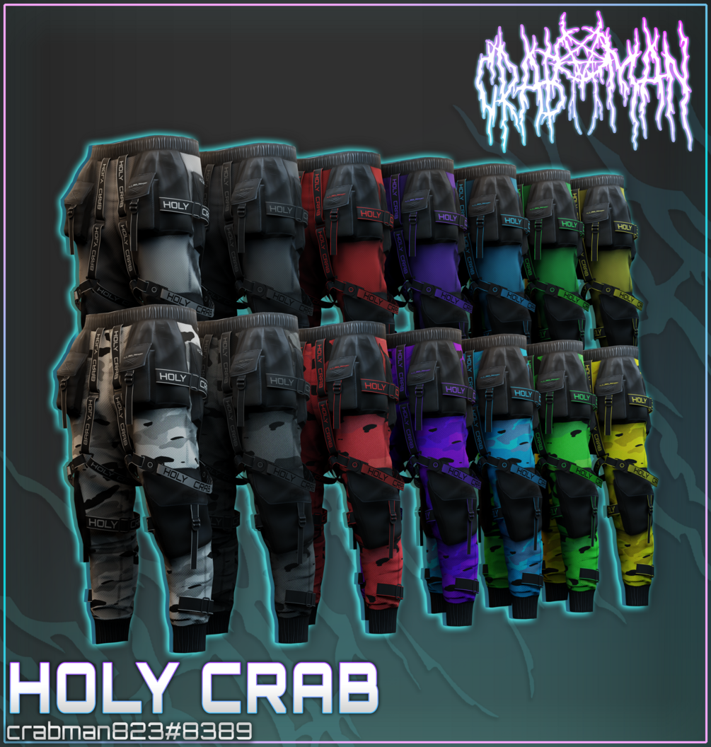 crabman - HOLY CRAB techwear pants