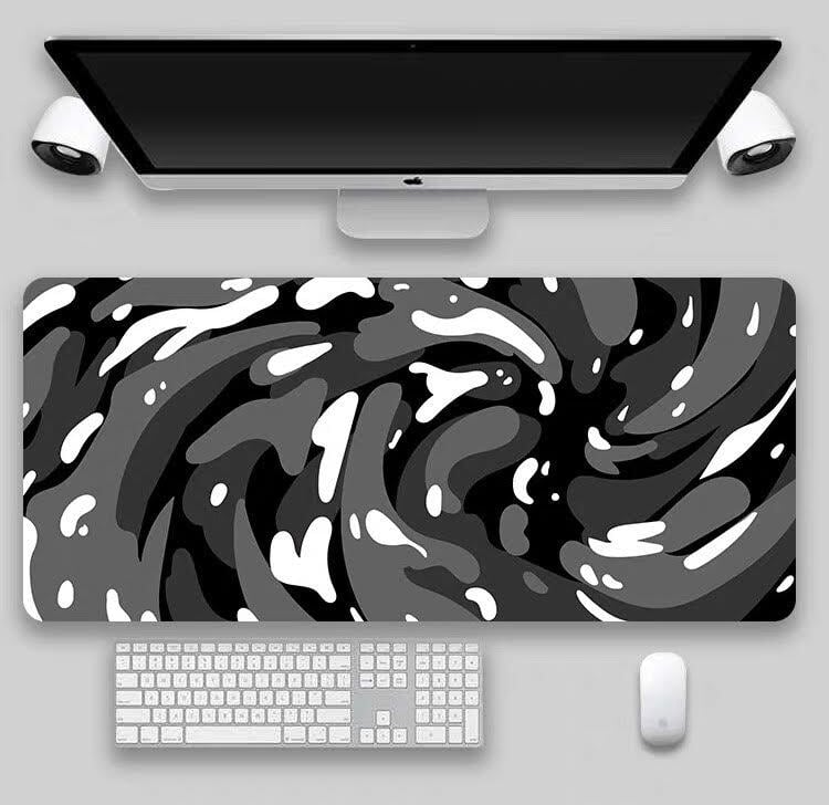 Black Swirl Mouse Pad