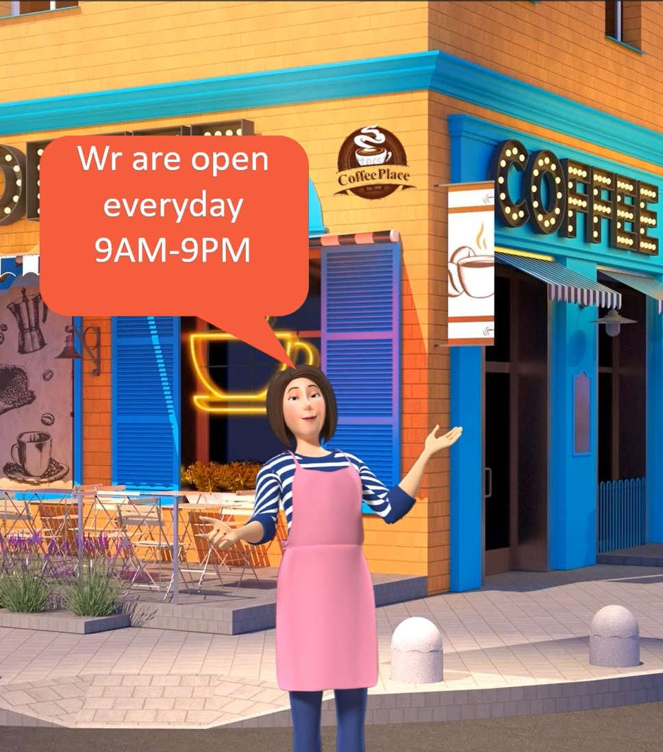 Animation promotion video for coffee shop cafe custom motion graphic