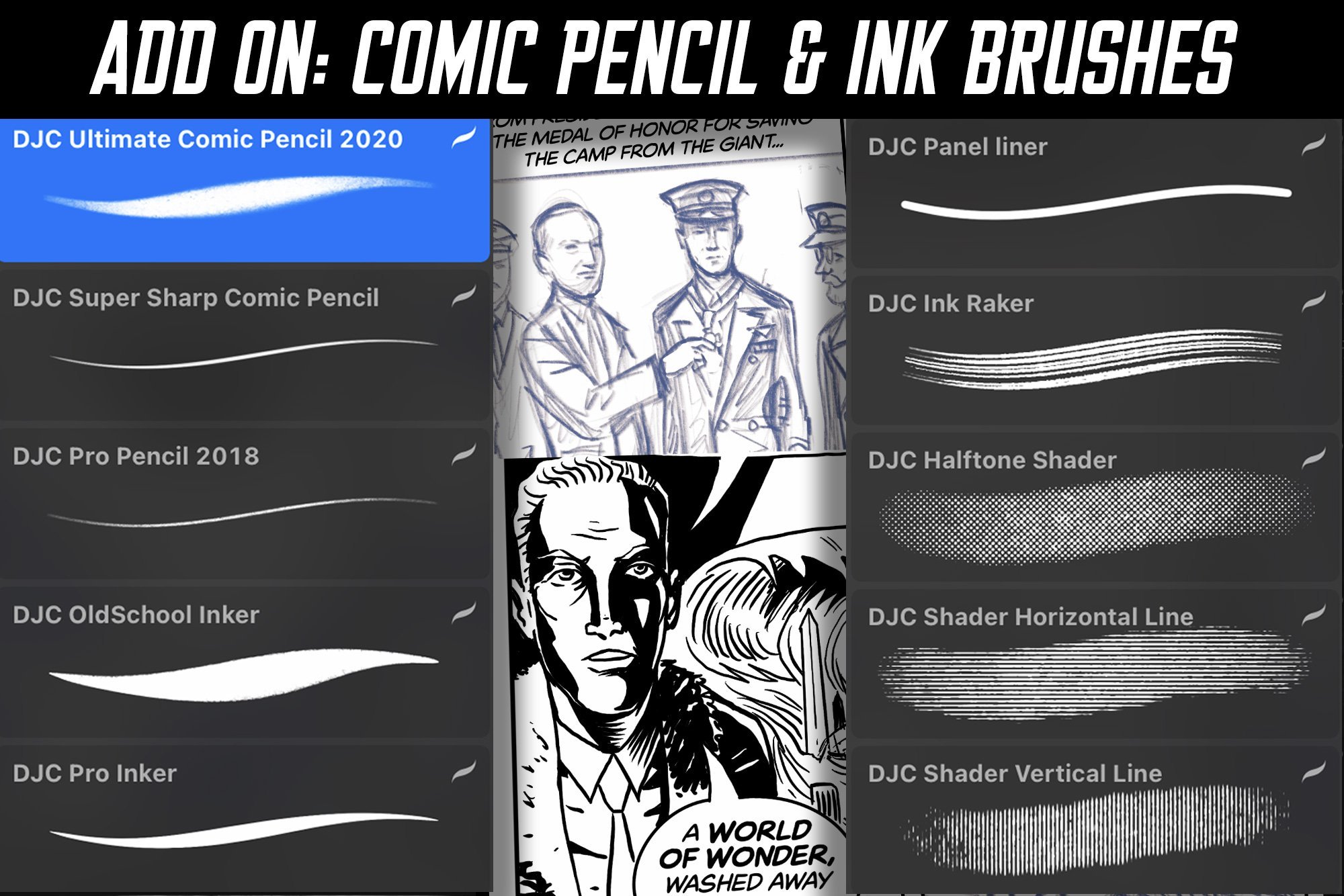 Ultimate Comic Page Template & Comic Brushes for Procreate